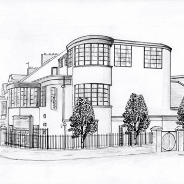 Concept drawing of the Little Theatre with the new studio