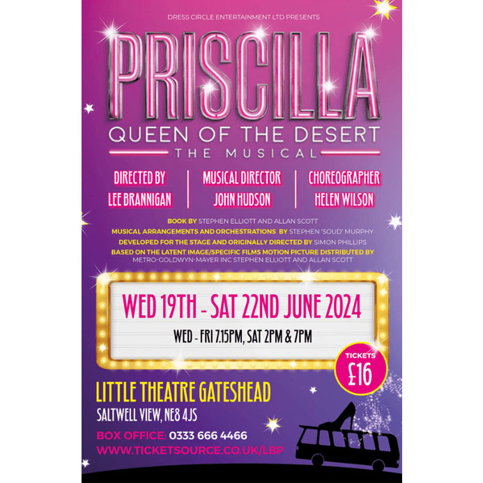 Priscilla Queen of the Desert - Wednesday 19th to Saturday 22nd June 2024